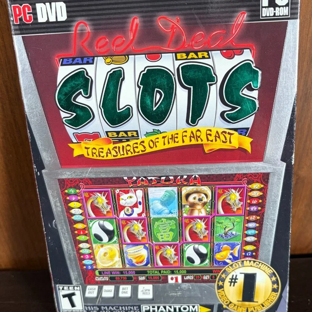 Reel Deal Slots: Treasures of the Far East (PC, 2009) Set of 3 Games - EUC